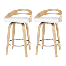 Load image into Gallery viewer, Ashwood Wooden Counter Stool (Set of 2) White 64cm