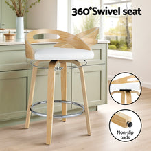 Load image into Gallery viewer, Ashwood Wooden Counter Stool (Set of 2) White 64cm