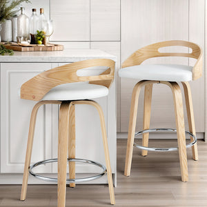 Ashwood Wooden Counter Stool (Set of 2) White 64cm