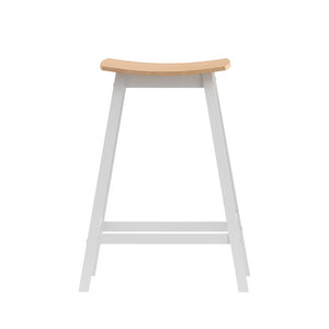 Archie Wooden Counter Stool Backless (Set of 2) White 64cm