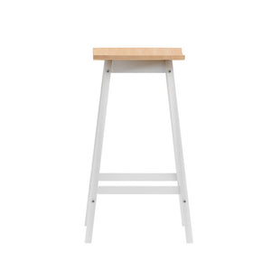 Archie Wooden Counter Stool Backless (Set of 2) White 64cm