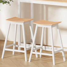 Load image into Gallery viewer, Archie Wooden Counter Stool Backless (Set of 2) White 64cm