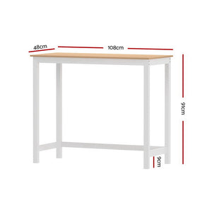 Archie Wooden Bar Table White