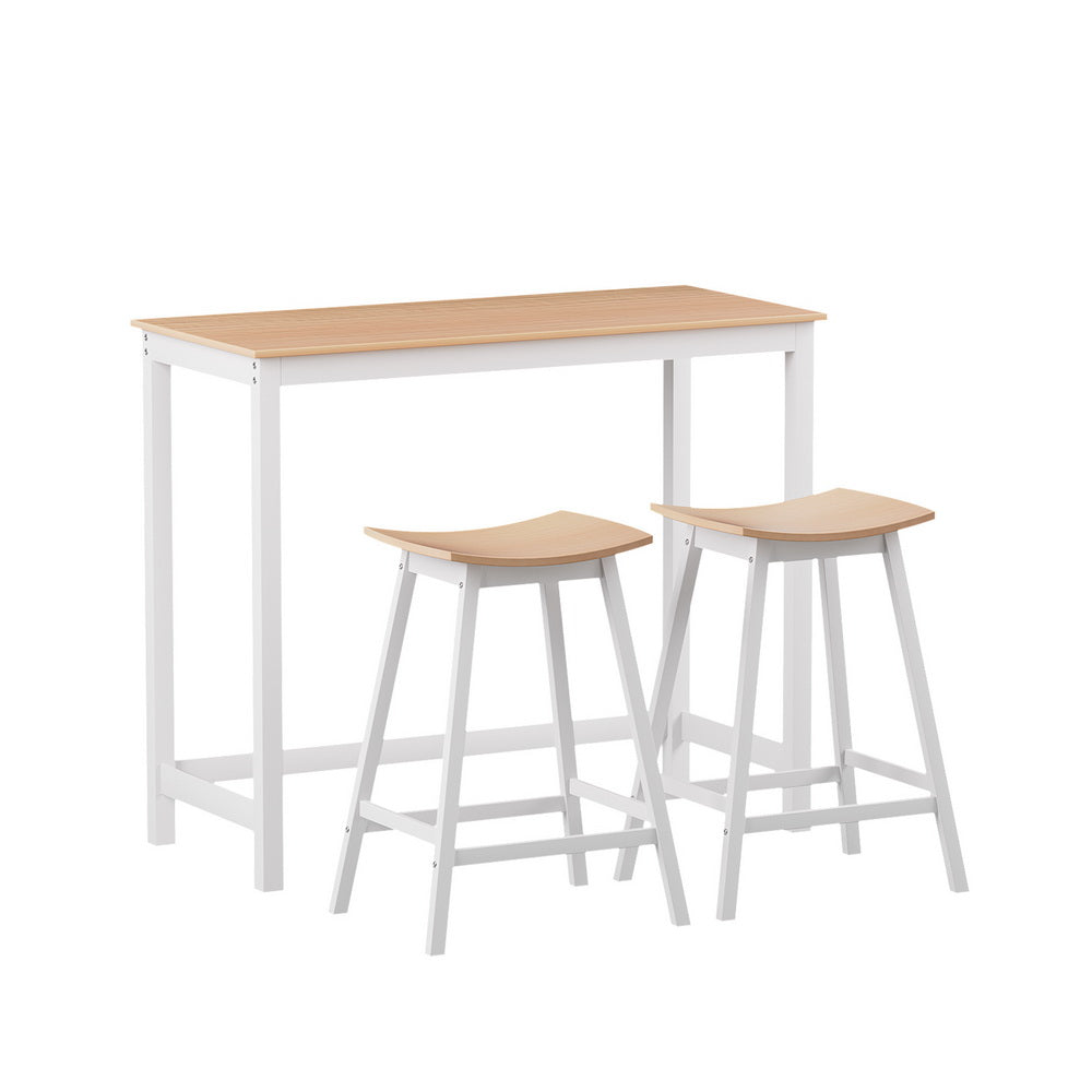 Archie Wooden Bar Table Set White