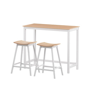 Archie Wooden Bar Table Set White