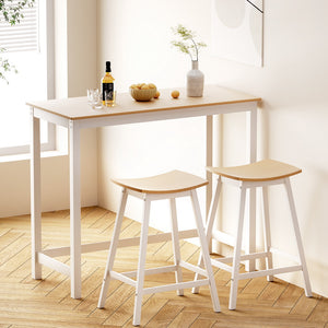 Archie Wooden Bar Table Set White