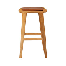 Load image into Gallery viewer, Bar Stools - Karina Leather Counter Stool Backless (Flat) Tan 65cm