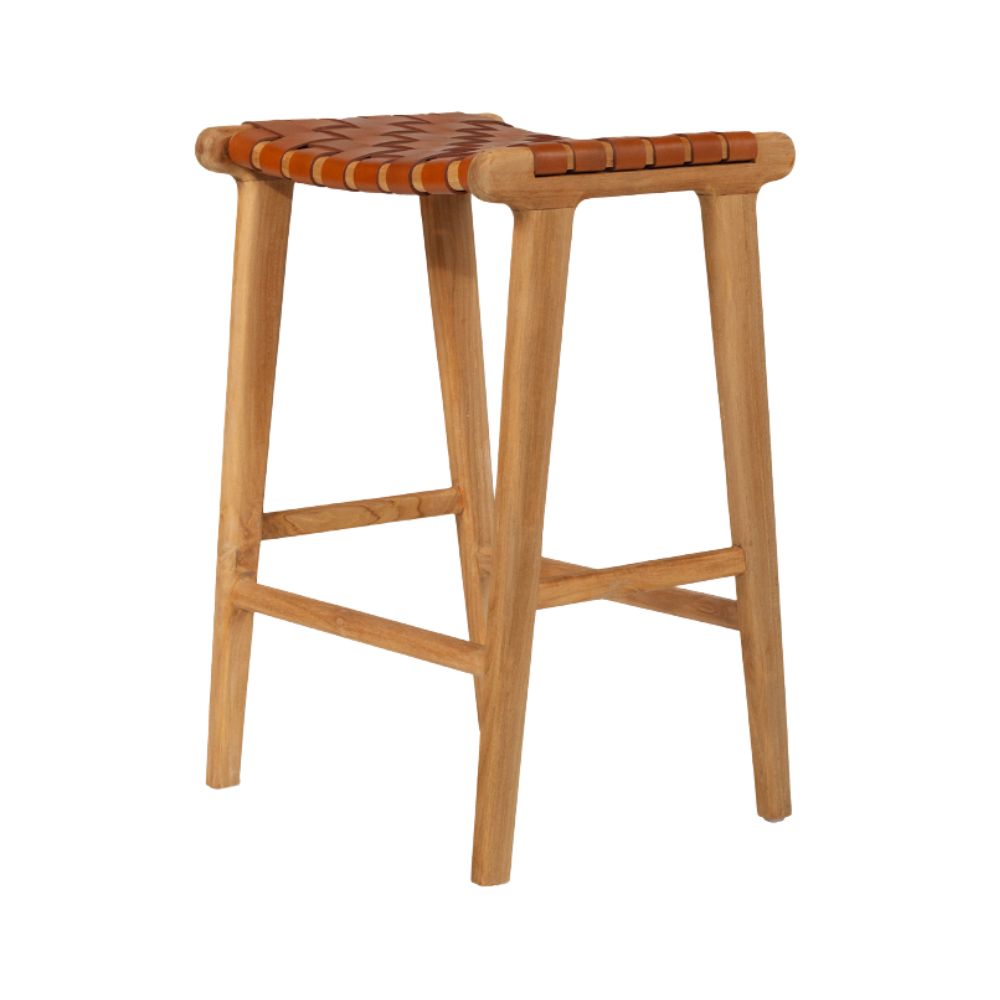 Woven backless counter online stool