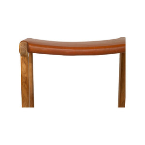 Bar Stools - Karina Leather Counter Stool Backless (Flat) Tan 65cm