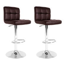 Load image into Gallery viewer, Bar Stools - Noel Leather Bar Stool Swivel (Set Of 2) Chocolate