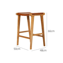 Load image into Gallery viewer, Bar Stools - Karina Leather Counter Stool Backless (Flat) Tan 65cm