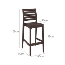 Load image into Gallery viewer, Bar Stools - Cleveland Outdoor Bar Stool Chocolate 75cm