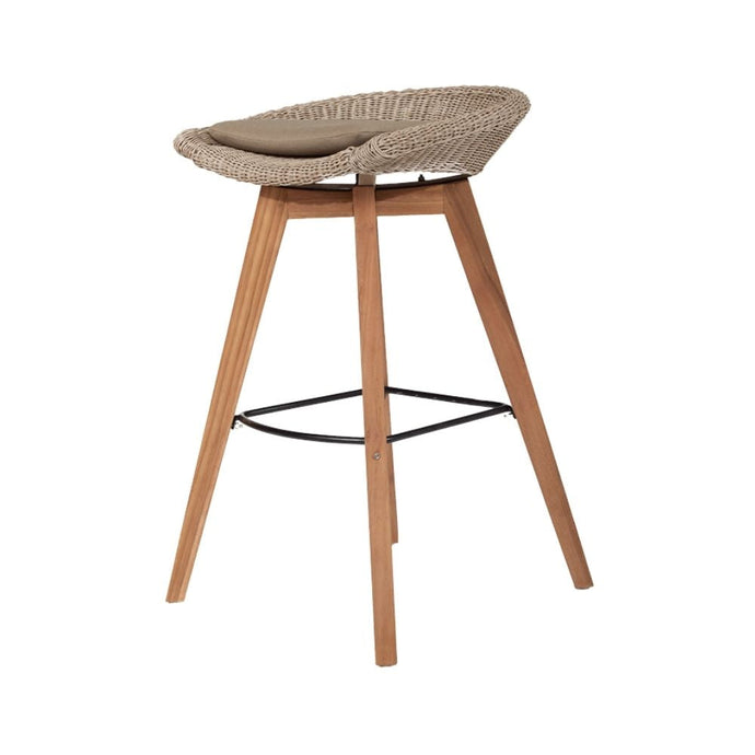 Bar Stools - Mahlia Outdoor Bar Stool Backless (Set Of 2) Mushroom 66cm