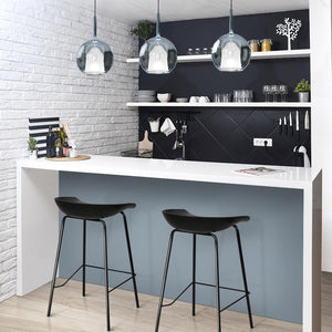 Bar Stools - Michael Set Of 4 Steel Kitchen Bar Stool Black 67cm