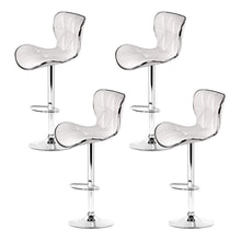 Load image into Gallery viewer, Bar Stools - Ruby Set Of 4 Leather Gas Lift Swivel Kitchen Bar Stool White